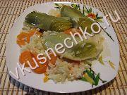 приготовление блюд из риса: пошаговый рецепт Лук порей тушеный с овощами и рисом с фото