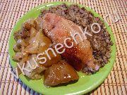 приготовление блюд из утки: пошаговый рецепт Утка с двумя гарнирами (гречневой кашей и капустой с яблоками) с фото