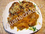 приготовление блюд из тыквы: пошаговый рецепт Свинина, запеченная с тыквой и грибами с фото