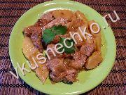 приготовление блюд из айвы: пошаговый рецепт Свинина тушеная с айвой с фото