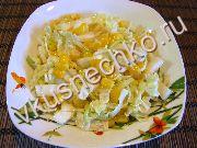 приготовление блюд из кукурузы: пошаговый рецепт Легкий салат из лука-порея и китайской капусты с фото
