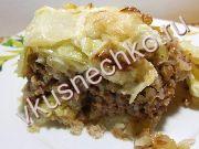 приготовление блюд из круп: пошаговый рецепт Гречневая запеканка с капустой, мясом и грибами с фото