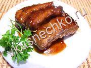 приготовление блюд из варенья: пошаговый рецепт Свиные ребрышки в сливовой глазури с фото