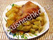 приготовление блюд из меда: пошаговый рецепт Утка с яблоками и апельсинами с фото