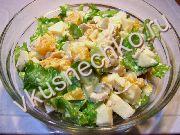 приготовление блюд из листового салата: пошаговый рецепт Легкий салатик с курицей с фото