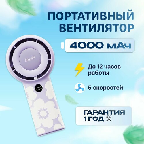 ����������� ���������� ������ SOLOVE 4000mAh 5 Speed Type-C LED Display (F16) Purple, ������ ������ 2509 ����
