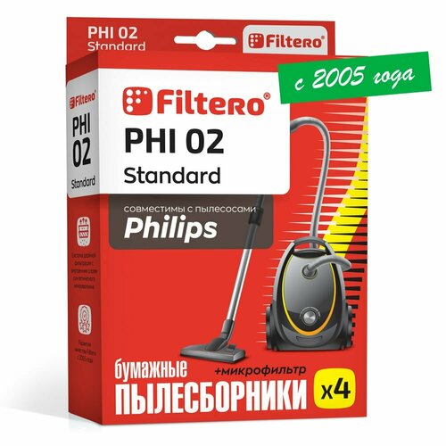 �����-������������ Filtero PHI 02 Standard, ��� ��������� PHILIPS Triathlon, 4 ��. + ������, ������ ������ 800 ����