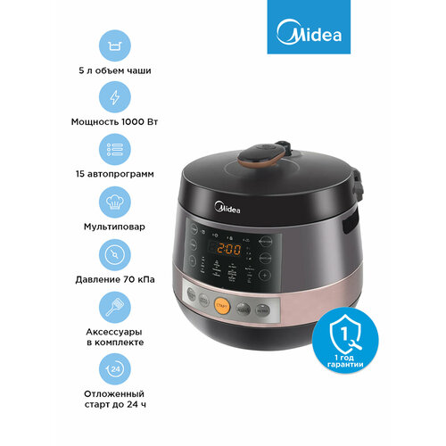�����������-���������� Midea MPC-6002, 1000 ��, 15 ��������, ���� 5 �, ������ ������ 6844 ����
