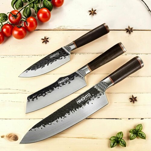 ����� �������� ����� Nihonto Gyuto + Hocho + Petty, ����� AUS-8, 3 ����, ������ ������ 14500 ����
