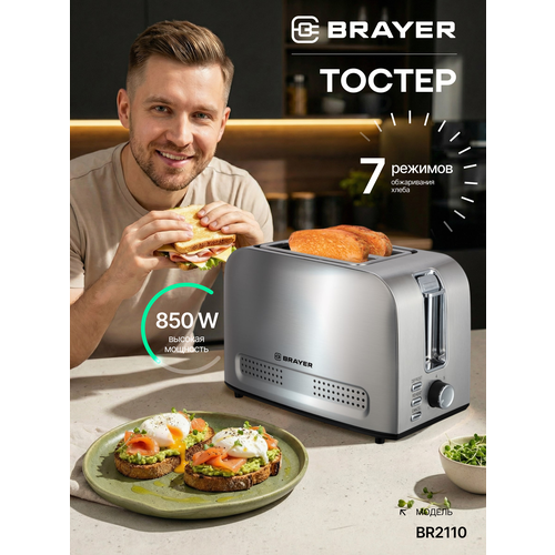 ������ BRAYER BR2110, 850��, 7 ������� ������������ �����, ���� �����������, ������ ������ 3362 ����