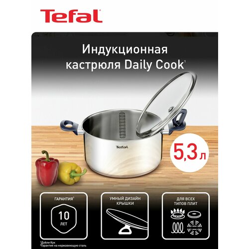 �������� 5.3 � 24 �� Tefal Daily Cook G7124645 � �������, �� ����������� �����, � ������ ������, ��� ���� ����� ����, ������� ������������, �������� �� ����������� ����� 10 ���, ������ ������ 3785 ����
