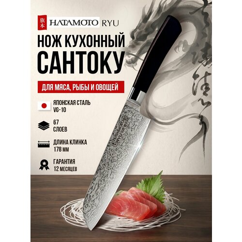 ��� ������� Hatamoto Ryu (YD-S027), ����� ������ 178 ��, ����� VG-10 (67 ����), ������� Ebony wood, ������� #9000, ������ ������ 17640 ����