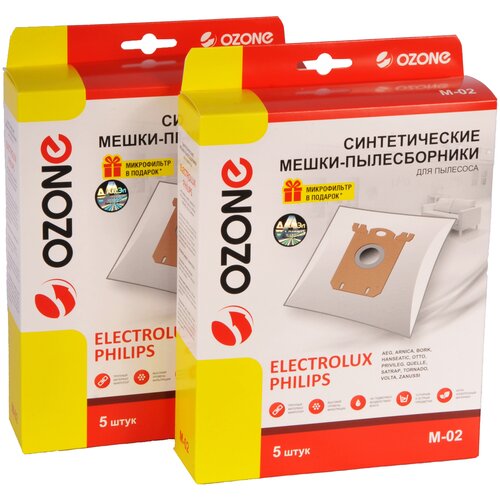 ����� ������������ Ozone M-02/2 ��� �������� ELECTROLUX, AEG, PHILIPS, ZANUSSI, BORK, 2 �������� �� 5 ��., ������ ������ 2150 ����
