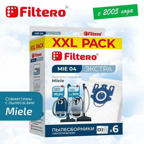 �����-������������ Filtero MIE 04 XXL Pack ������, ��� ��������� Miele, �������������, 6 ����, ������ ������ 1300 ����