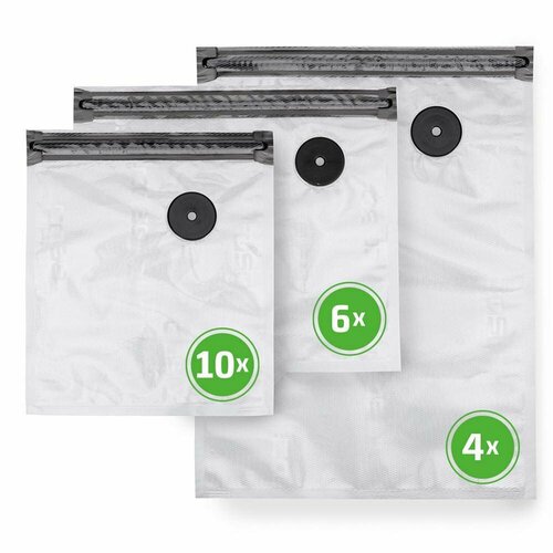 ������ ��������� ��� CASO Vacu ZIP-Bags-Set 20*23-10, 26*23-6, 26*35-4, 150���, ������ ������ 3565 ����