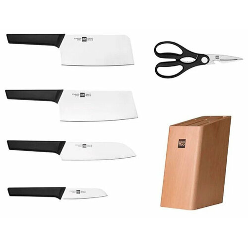 ����� �������� ����� (4 ���� + ������� + ���������� ��������� �� �����) HuoHou 6-Piece Kitchen Knife Set Lite (HU0058), ������� ������, ������, ������ ������ 4030 ����