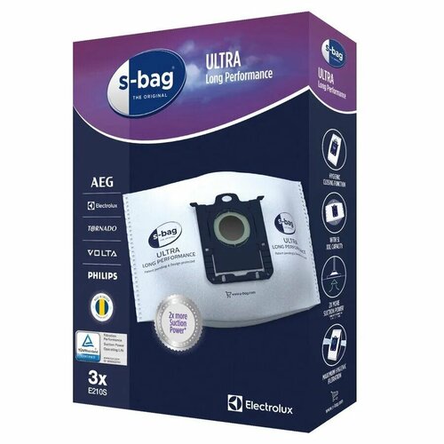 ����� ��� ��������� Philips � Electrolux E210S S-Bag Ultra Long Performance, 3 ��, ������ ������ 2400 ����