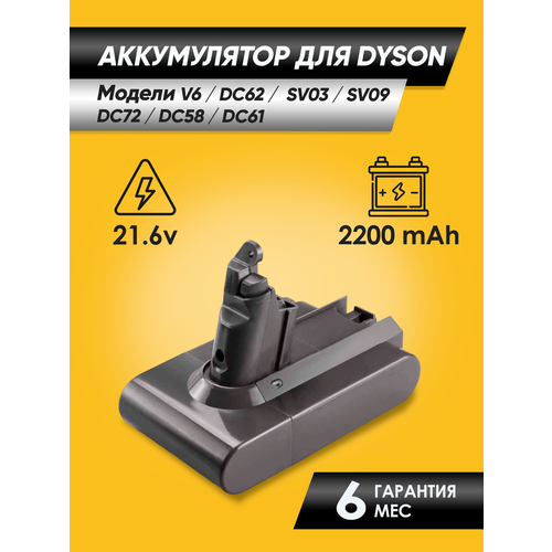 ����������� ��� Dyson DC62 / V6 / SV03 / SV09 / DC58 / DC61 / V6 Animal Pro ( 21.6V, 2200mAh), ������ ������ 4128 ����