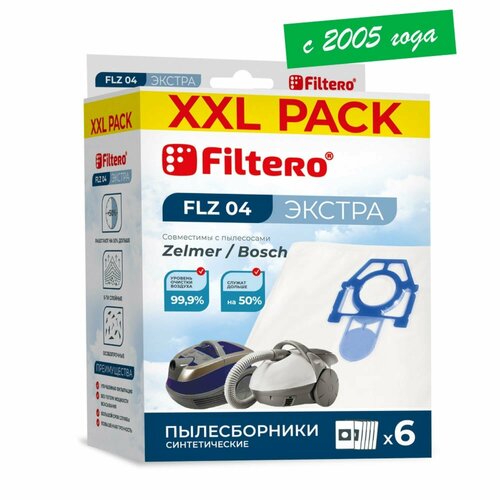 �����-������������ ��� �������� BORK, Bosch, Zelmer, 6 ����, Filtero FLZ 04 XXL Pack ������, ������ ������ 1400 ����